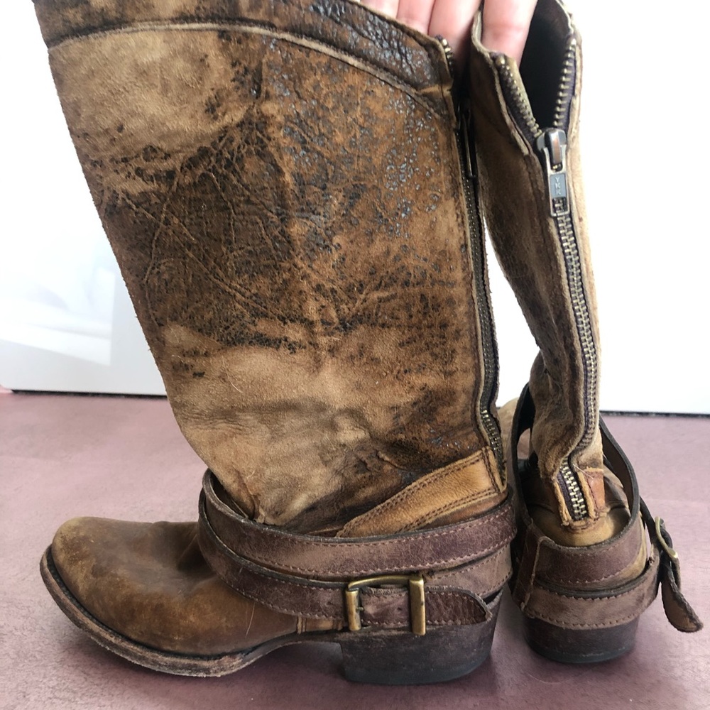 Genuine leather riding boots